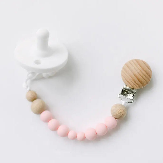 Pink Pacifier Clip