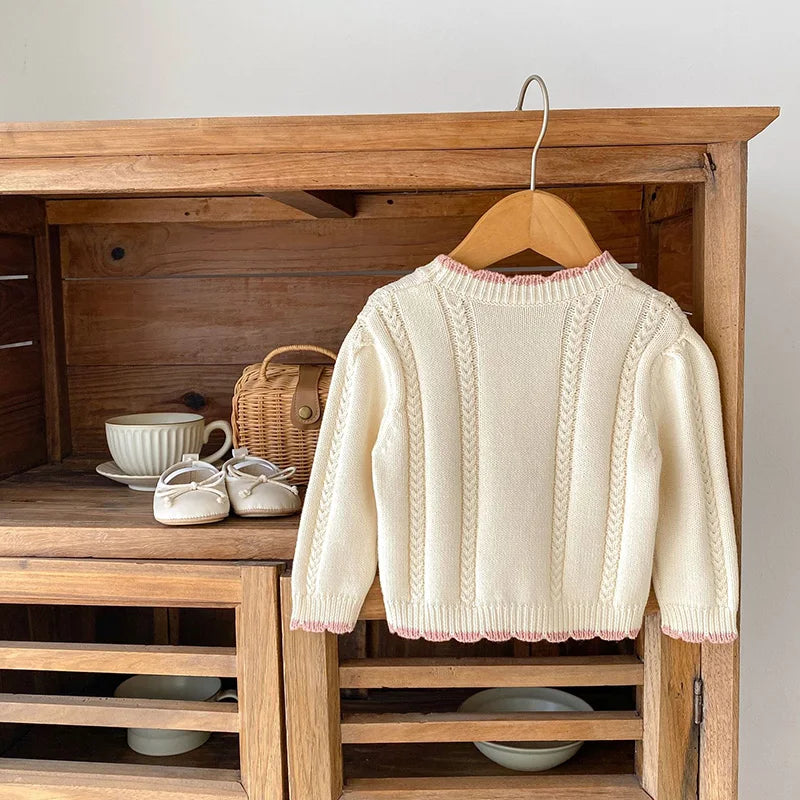 Vintage Rose Knit Cardigan