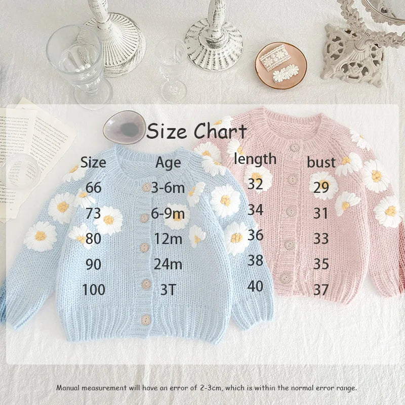 Daisy Embroidered Knit Cardigan